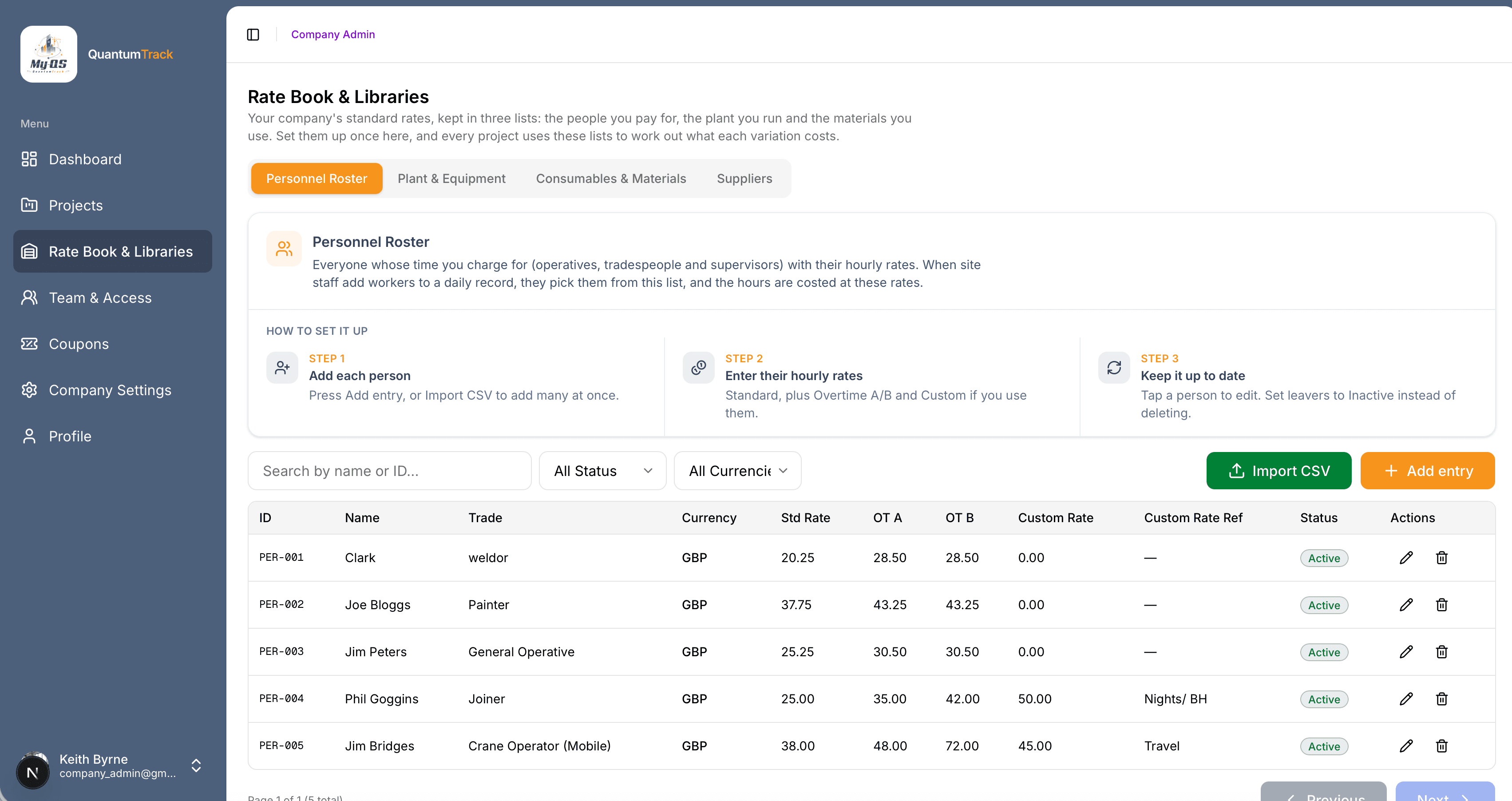 Quantum Pro: Rate books