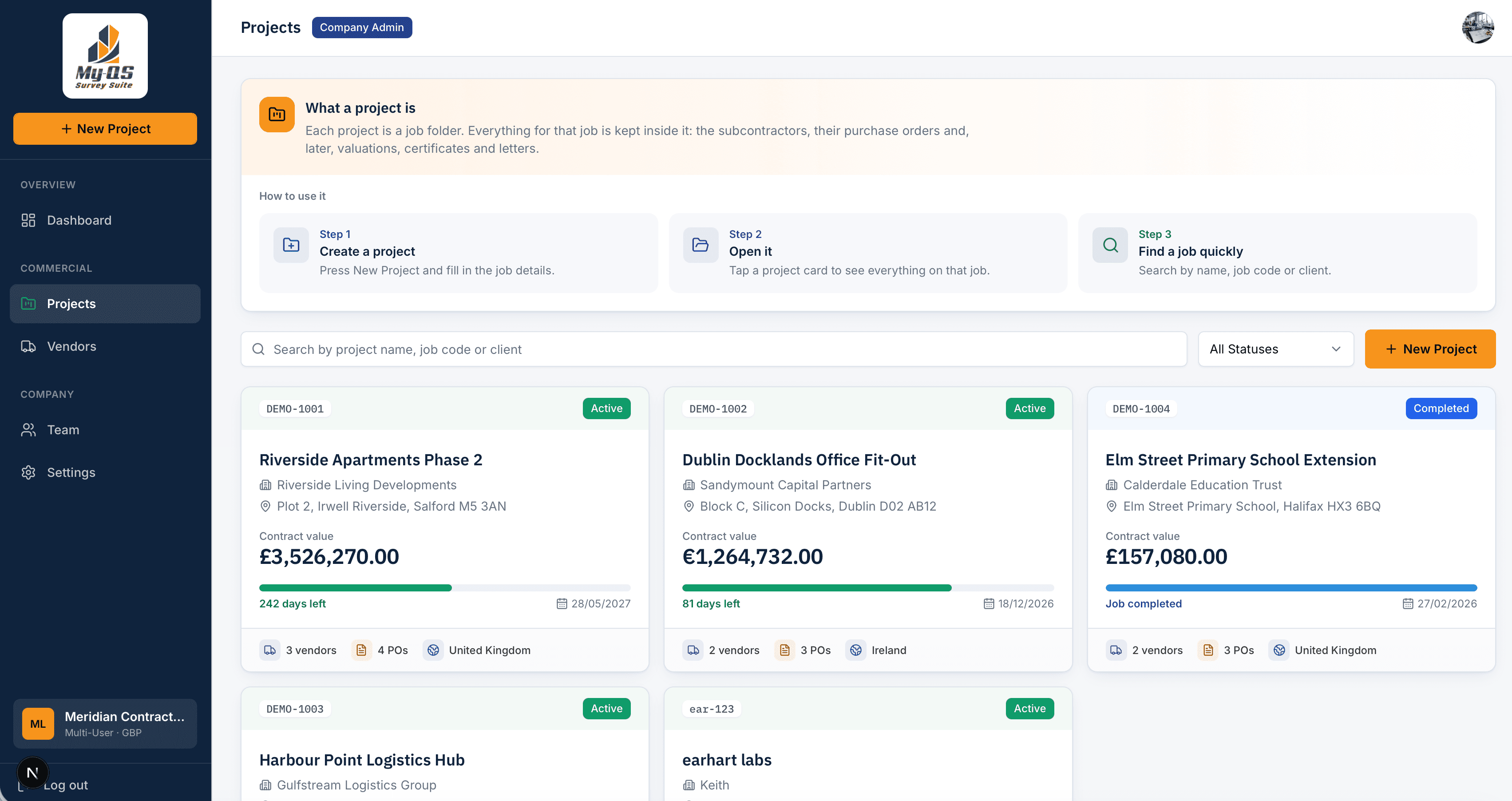 Survey Suite: Projects